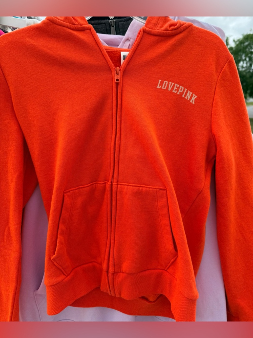 Pink Zipper Up Sweater